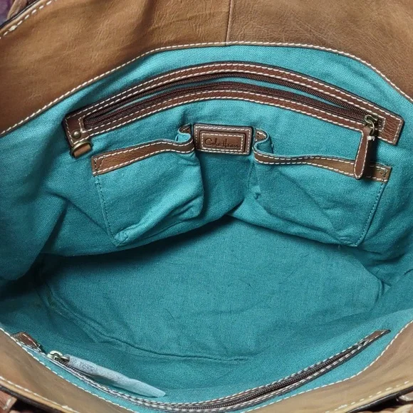 Cole Haan Woven Leather/Straw Tote Bag